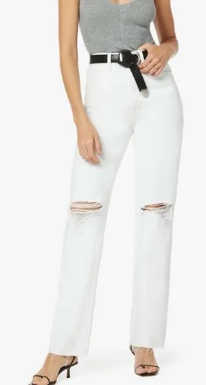 Favorite Daughter Otto High Rise Distressed Boyfriend Whistler White Jeans thumbnail 1