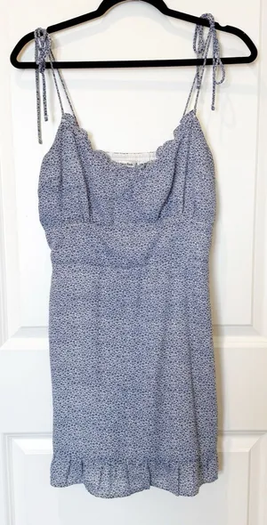 Abercrombie & Fitch‎ Y2K Babydoll Mini Dress Medium Coquette Cottagecore Dainty thumbnail 1
