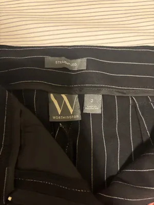 Straight Leg Worthington High-Rise Work Pants thumbnail 2
