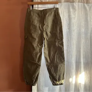 Madewell High-Rise Cargo Fatigue Pants Distant Surplus Green Utility Joggers 26‎ thumbnail 6