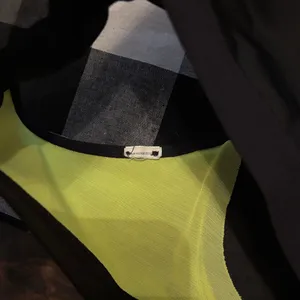Nike Black Sports Bra neon yellow swoosh medium thumbnail 3