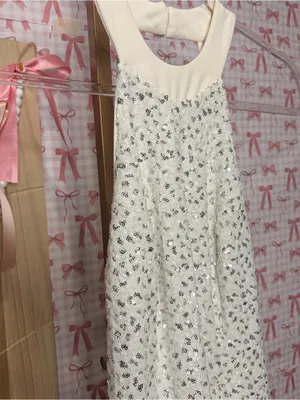 Dress the Population White Silver Sequin Skater Formal Dress Bridal Wedding XS thumbnail 2