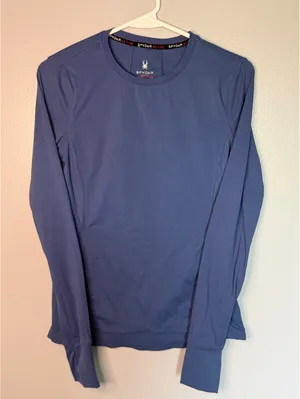 Spyder Active Women's Long Sleeve Performance Shirt Size Small Blue thumbnail 1
