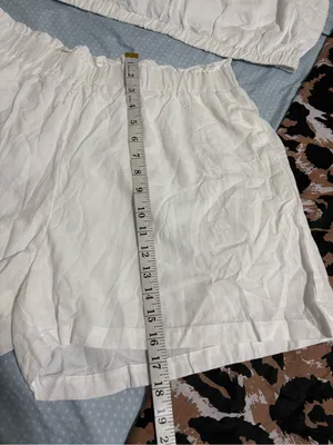 Fancyinn White Elastic Waist Women Shorts Bermudas Set thumbnail 9