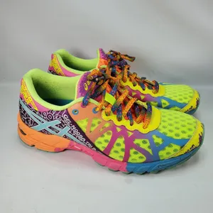 ASICS Gel-Noosa Tri 9 Running Shoes Women 6 Multicolor Neon T458N Retro Rare thumbnail 3
