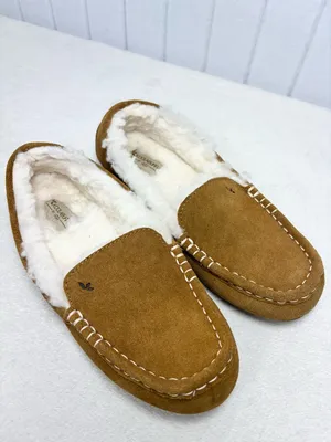 Koolaburra‎ By UGG Tan Suede Slip-On Slippers with Cream Sherpa Lining Size 7 thumbnail 2