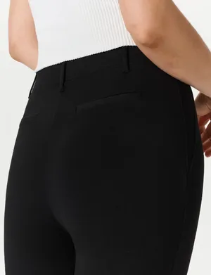 QUINCE Ultra-Stretch Ponte Straight Leg Pants Women Size Large Petite Black NWT thumbnail 2