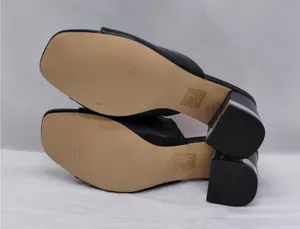 G.C. Shoes Adison Black Block Heel Mules Sz 8 Open Toe Slip On Sandal Chic Shoes thumbnail 10