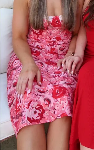 Le lis Pink floral midi dress thumbnail 1