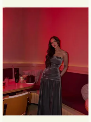 Line & Dot Kiki Strapless Velvet Maxi Dress thumbnail 2