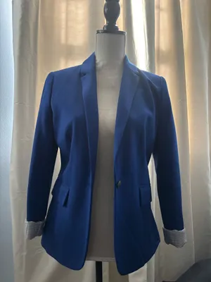 Jules & Leopold Cobalt Blue Nautical Blazer thumbnail 4