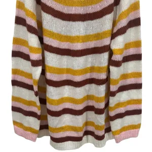 NEW Andree by Unit Striped Cozy Spring Knit Sweater‎ Artsy Garden Size 1X thumbnail 4