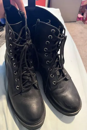 Black Combat Boots thumbnail 2