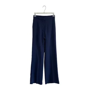 Quince Navy Stretch Crepe Trouser Pants Tailored‎ Work Office Chic Size 0 thumbnail 2