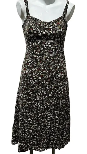 Zara black floral dress thumbnail 1
