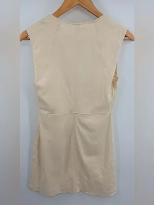 Everlane 90’s scoop neck cotton cream mini dress women’s S nautical minimalist thumbnail 4