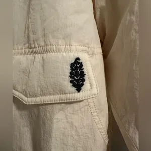 FP MOVEMENT Off The Bleachers Coaches Jacket M Layering Lightweight Boho Cream thumbnail 7