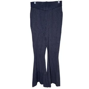 Anthropologie Pilcro‎ Sweater Knit Pants Flared Pull On Indigo Blue Size Small thumbnail 2