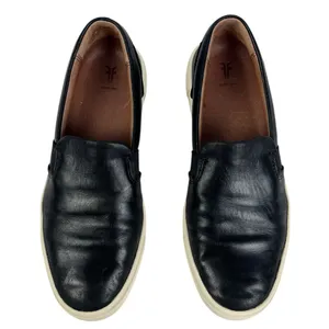 Frye Women's Ivy Black Leather Slip On Sneakers Casual‎ Shoes Size 6.5 thumbnail 2