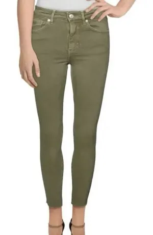 Free people green skinny jeans size 27 thumbnail 1
