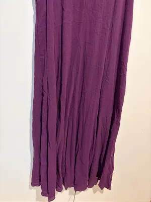 NEW Garnet Hill Cotton Gauze Long Maxi Cover-Up Dress Purple Coastal Size Medium thumbnail 6
