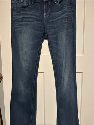 Buckle Black dark wash boot cut blue jeans thumbnail 5