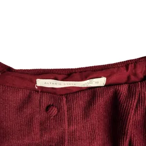 Altar'd State Ollie Mini Dress Burgundy Corduroy XS thumbnail 7