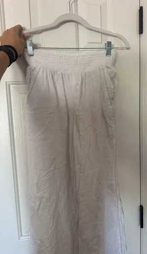 Aerie white cover up pants thumbnail 1