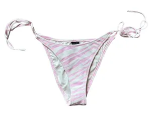 Triangle zebra pink tie up bikini bottoms  thumbnail 2
