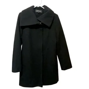 Jones New York Black Trench Winter Coat thumbnail 3