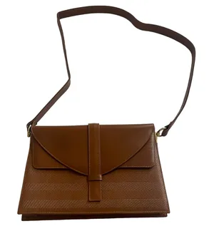 Gallery Originals Brown Leather Crossbody Bag Purse Made In Spain‎ thumbnail 1