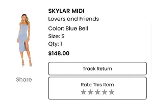 Blue Bodycon Midi Dress thumbnail 4