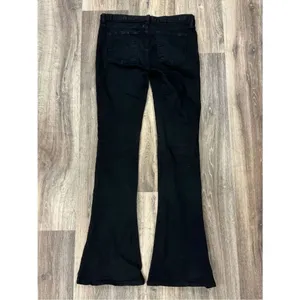 Current/Elliott The Frontman Black Tar Flare Jeans Women’s 28 thumbnail 4