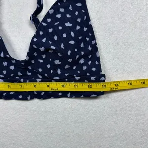 Aerie Navy Blue Printed Triangle Bikini Top Women’s Medium Adjustable Straps thumbnail 4