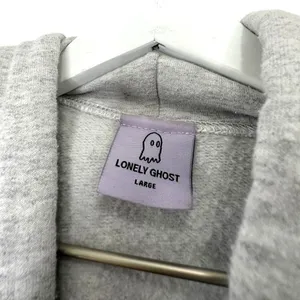 Lonely Ghost The Apple Gray Hoodie Sweatshirt Size Large thumbnail 3