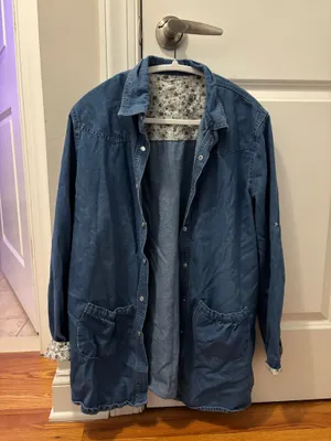 Denim Button Up Shirt Blue Size M thumbnail 1