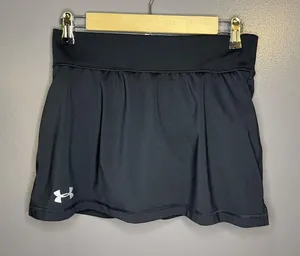 Under Armour Skort Womens Small Black HeatGear Fitted Athletic Running Tennis thumbnail 1