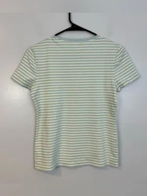 Ralph Lauren Black Label Striped Stretch Cotton Crewneck Tee Blue/Ivory Medium thumbnail 9
