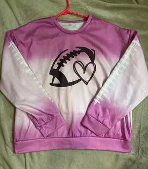 Women’s Pink Football Crewneck thumbnail 1