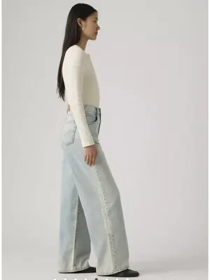New 29x31 LEVI’S CINCH BAGGY WOMEN'S JEANS A Little Hazy - Light Wash thumbnail 4