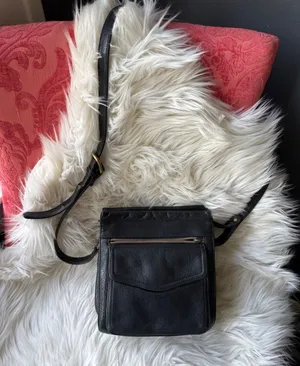 Fossil Black Leather Crossbody Bag thumbnail 1