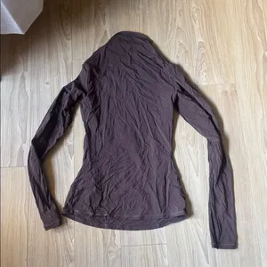 SKIMS Chocolate Brown Lightweight Turtleneck Long Sleeve Top thumbnail 3