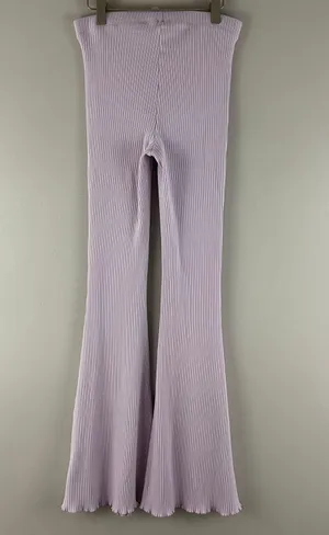 Aerie Light Baby Pink Kick-It Ribbed High Waisted Super Flare Pant Leggings thumbnail 7