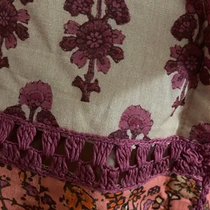 Free People Hazy Baby Mini Dress In Pink Rose Combo Large Nwot thumbnail 11