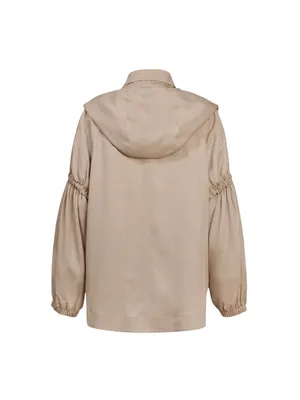 AllSaints Cherry Jacket in Barley Beige Hooded Zip Front S All Saints thumbnail 2