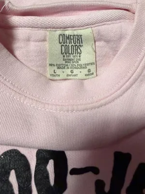 Comfort Colors Light Pink Ghost Graphic Crewneck Sweatshirt thumbnail 3