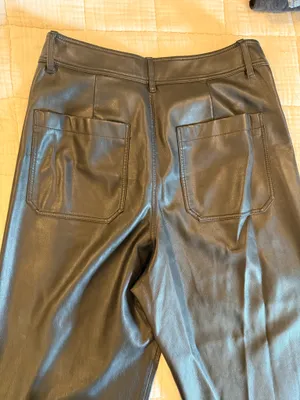 ZARA Leather Faux Pants thumbnail 4