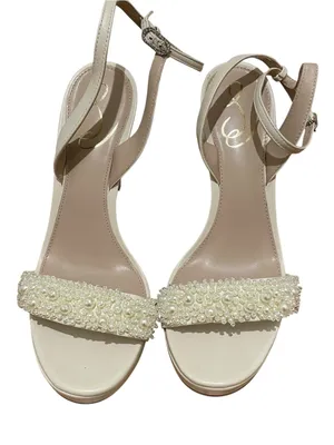 Sam Edelman Jade Perla Ivory Pearl Bridal Platform Heels Women’s Size 9.5 thumbnail 7