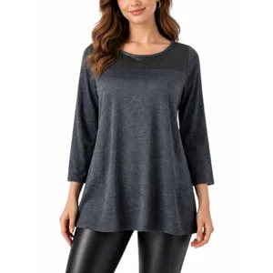 Ann Taylor Wool Blend Tunic Sweater Charcoal Gray Metallic Size S thumbnail 2