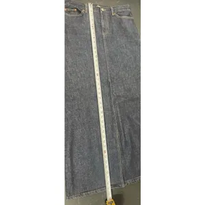 GAP Jeans Stretch Denim Maxi Skirt Size 6 Dark Wash Long Modest Y2K Style Slit thumbnail 7
